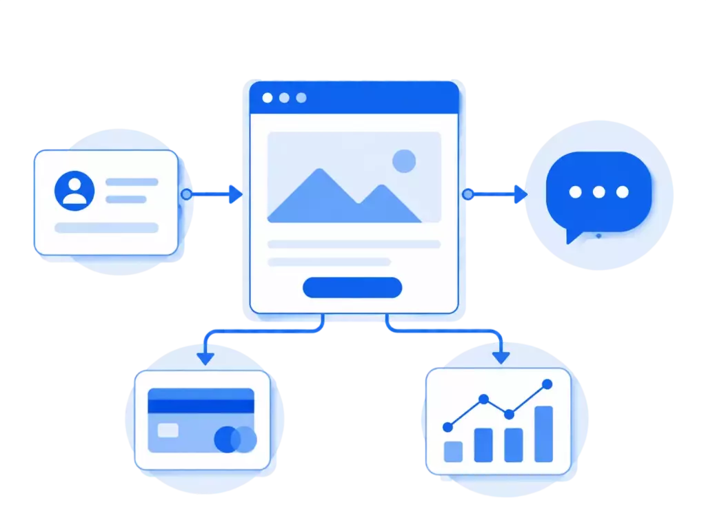 Интеграции лендинга: как подключить CRM, оплату и&nbsp;аналитику без головной боли